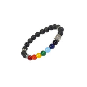 7 Chakra Lava Crystal Bracelet